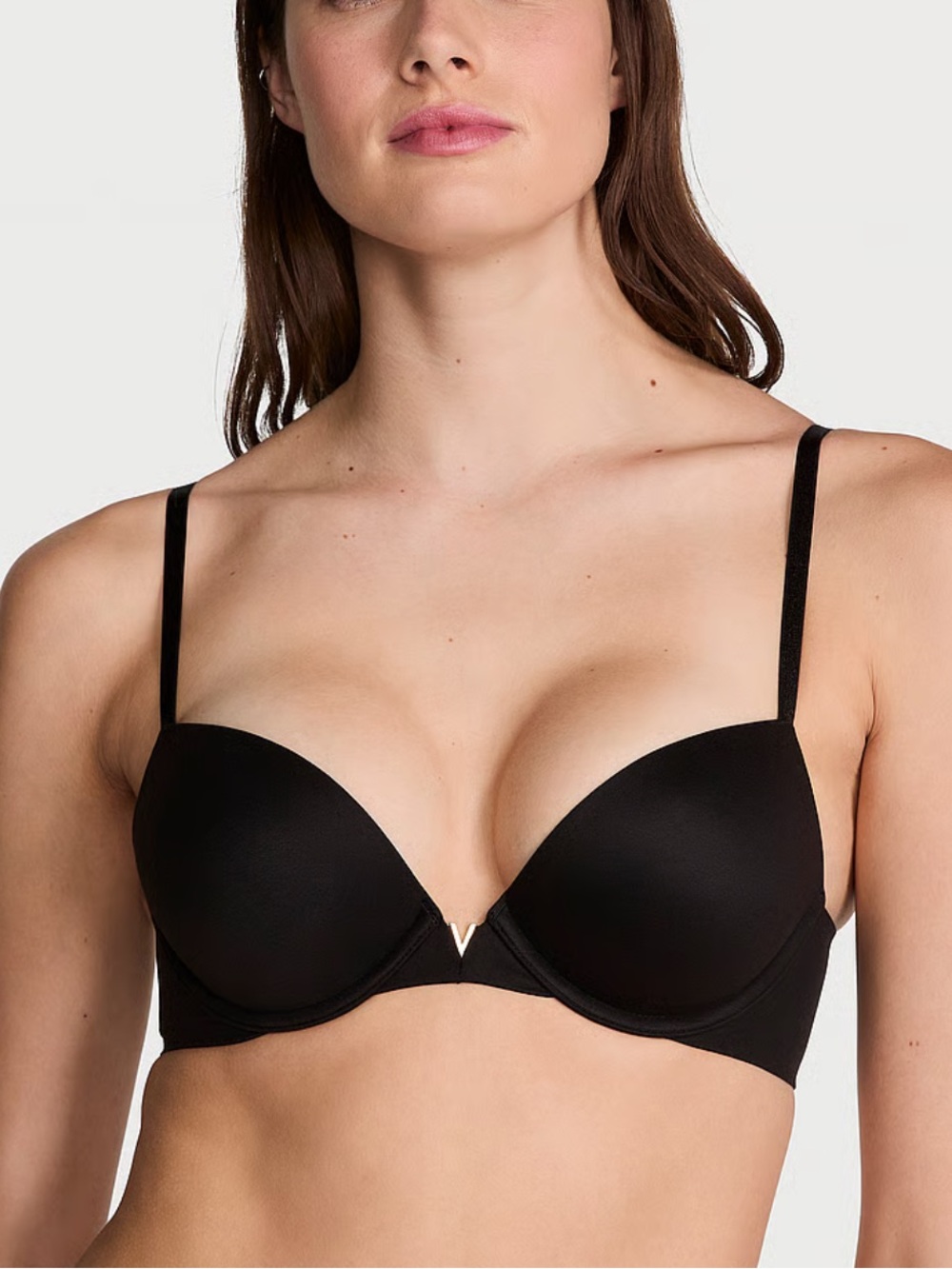 Victoria's Secret Black Push-Up Bra with V-Accent